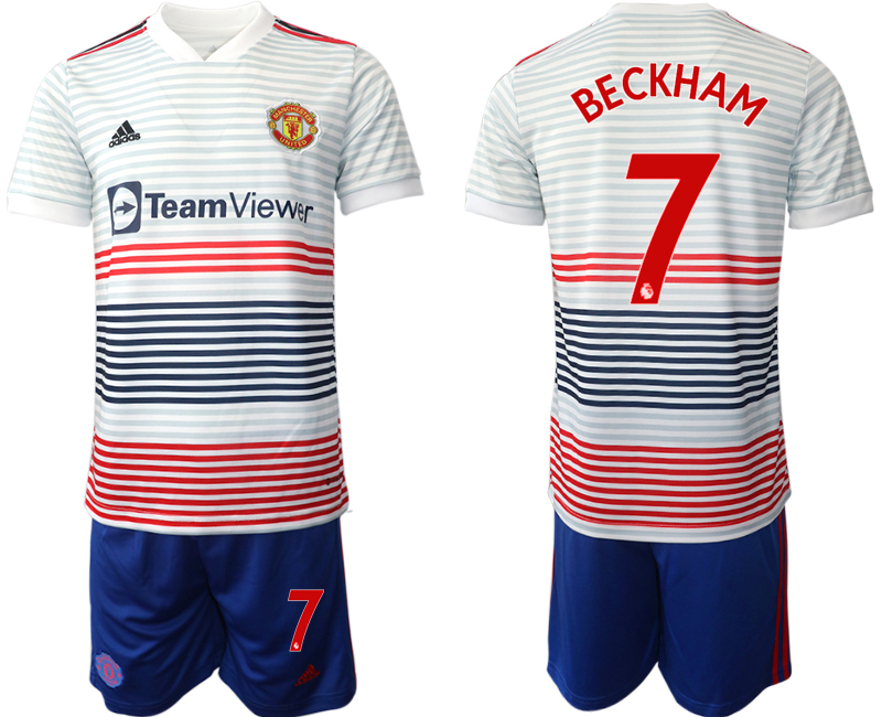 Men 2022-2023 Club Manchester United away white #7 Adidas Soccer Jerseys